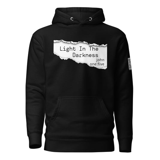 Light In The Darkness hooded sweatshirt black