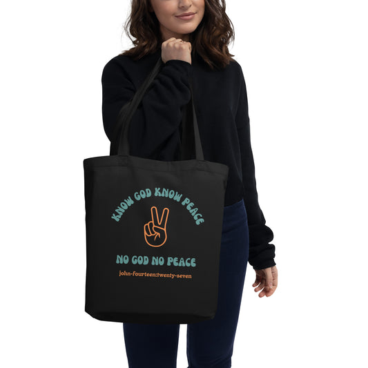 Know God Know Peace tote black