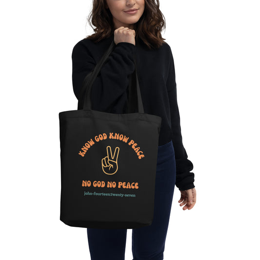 Know God Know Peace tote black
