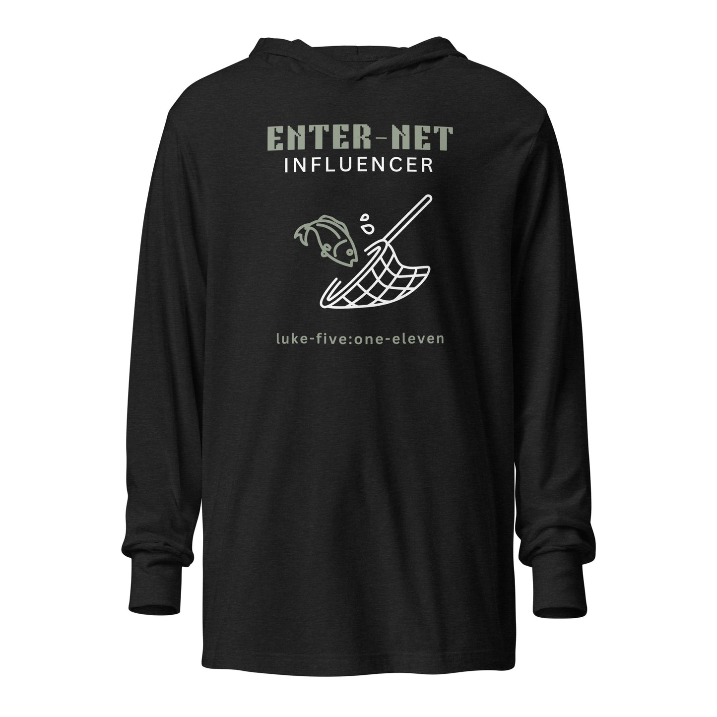Enter-Net Influencer hoodie t-shirt charcoal black triblend