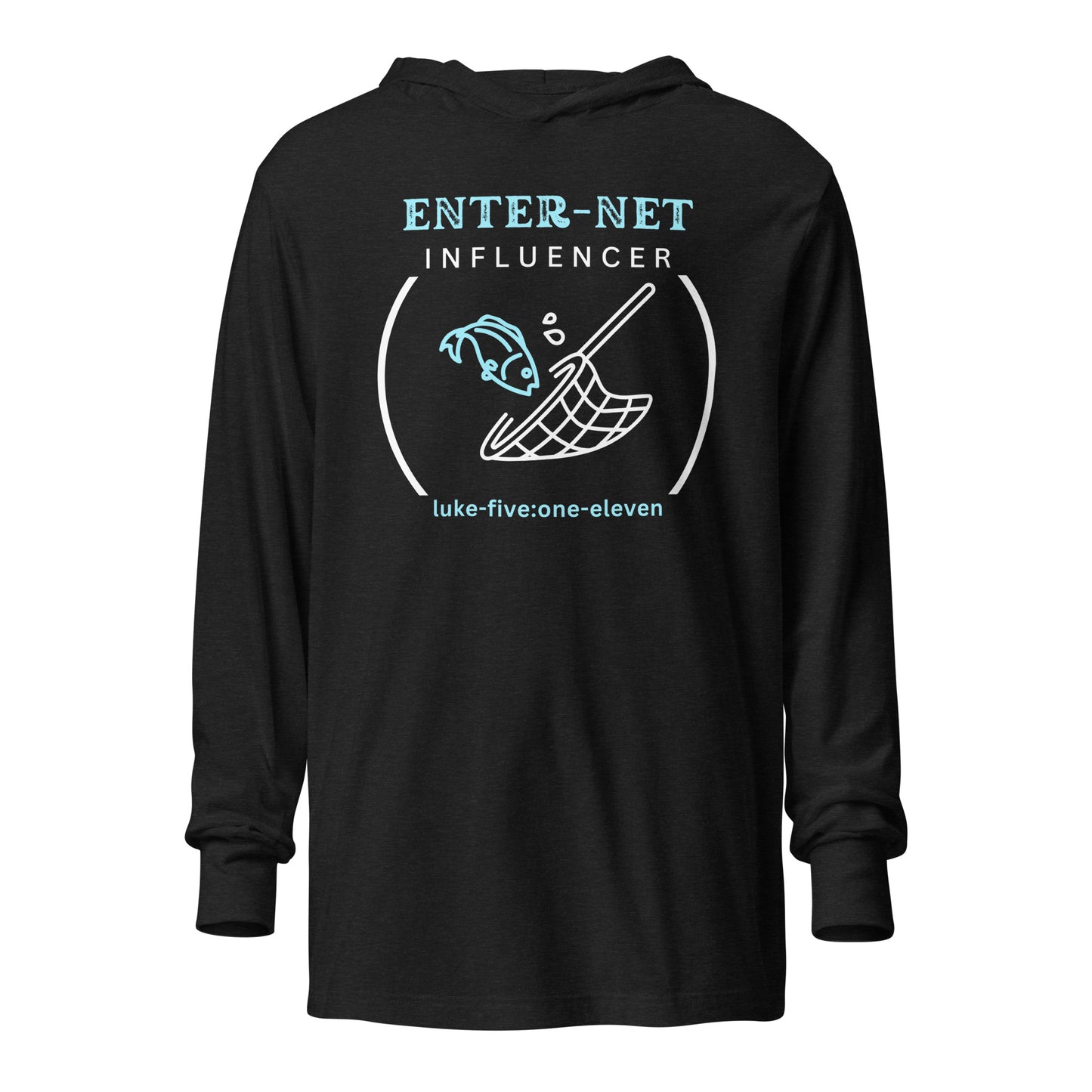 Enter-Net Influencer hoodie t-shirt charcoal black triblend