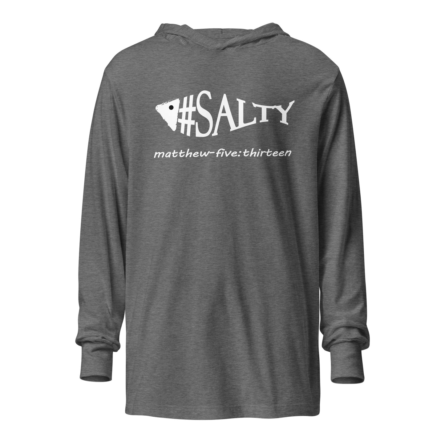 #Salty hooded t-shirt gray triblend