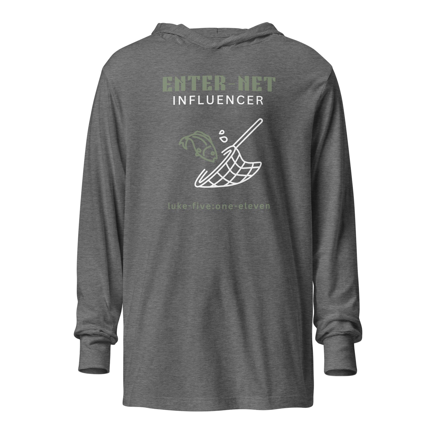 Enter-Net Influencer hoodie t-shirt gray triblend