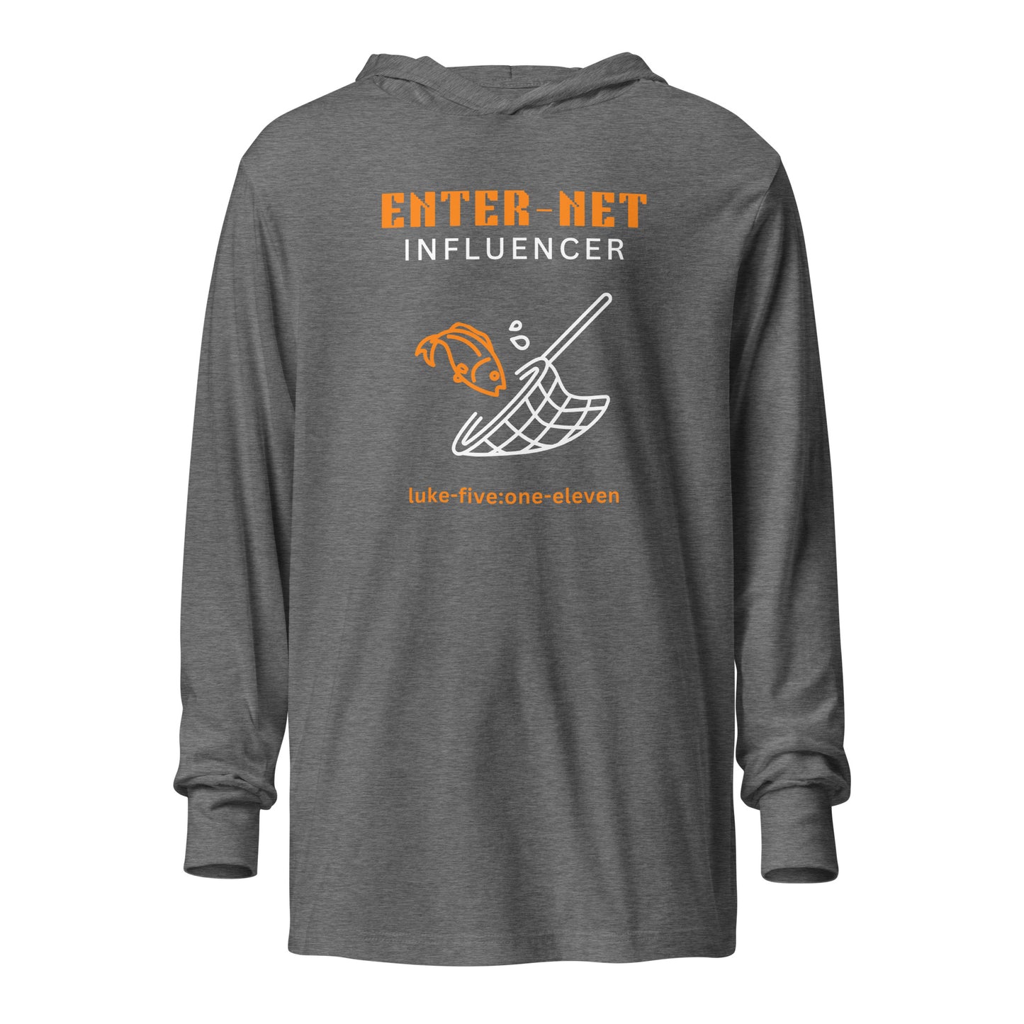 Enter-Net Influencer hoodie t-shirt gray triblend