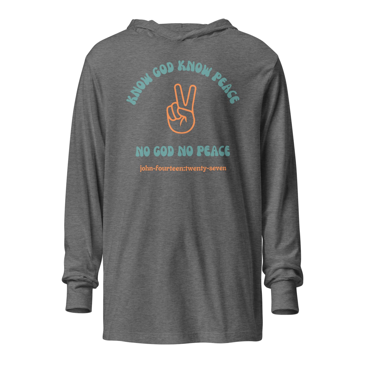 Know God Know Peace hoodie t-shirt gray triblend