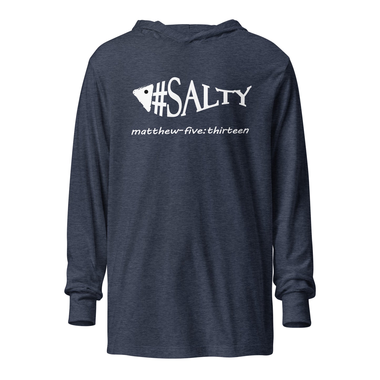#Salty hooded t-shirt heather navy