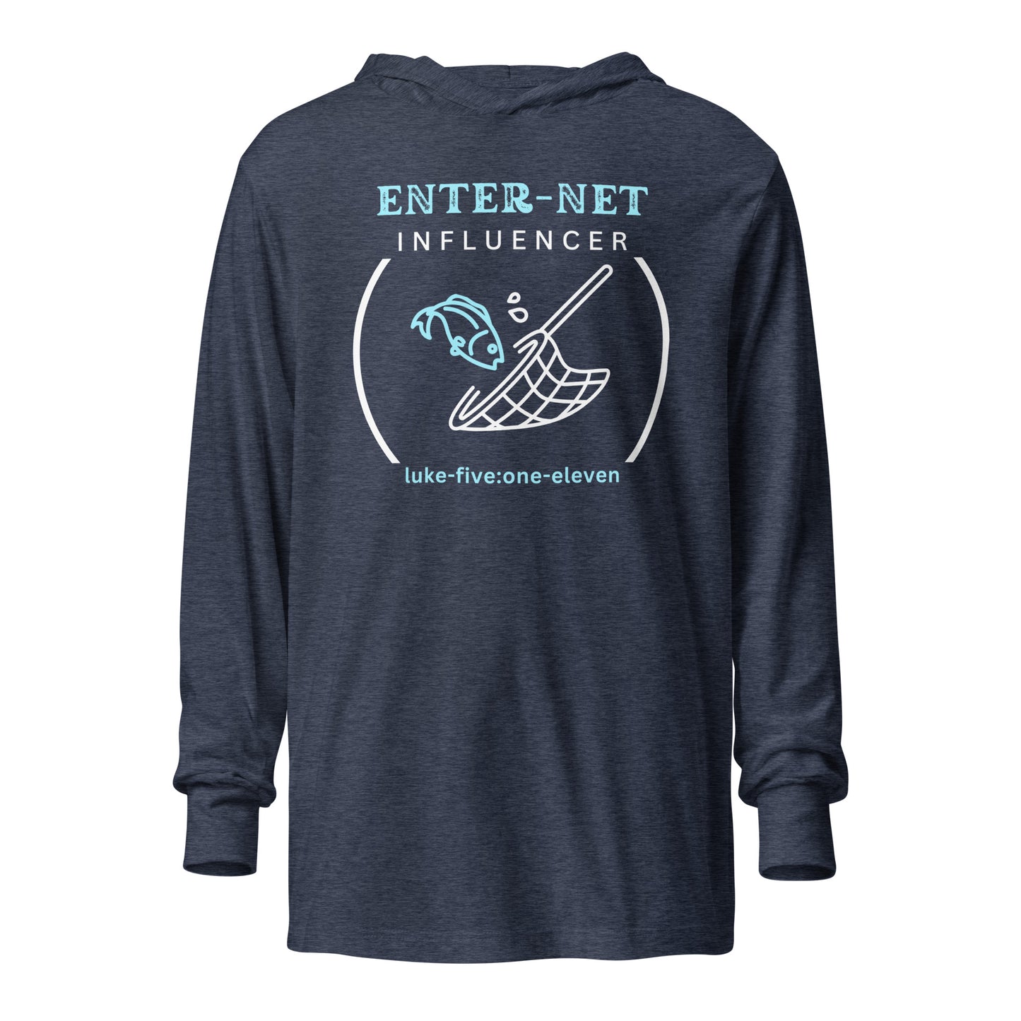 Enter-Net Influencer hoodie t-shirt heather navy