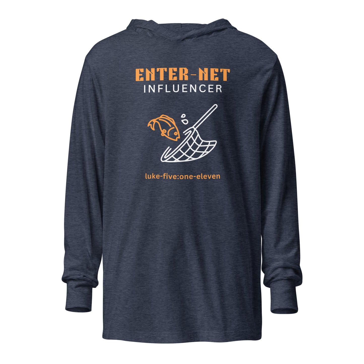 Enter-Net Influencer hoodie t-shirt heather navy