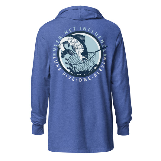 Enter-Net Influencer Fish Graphic hooded t-shirt heather true royal back
