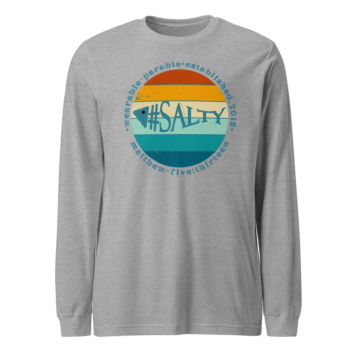 #Salty long-sleeve t-shirt athletic heather