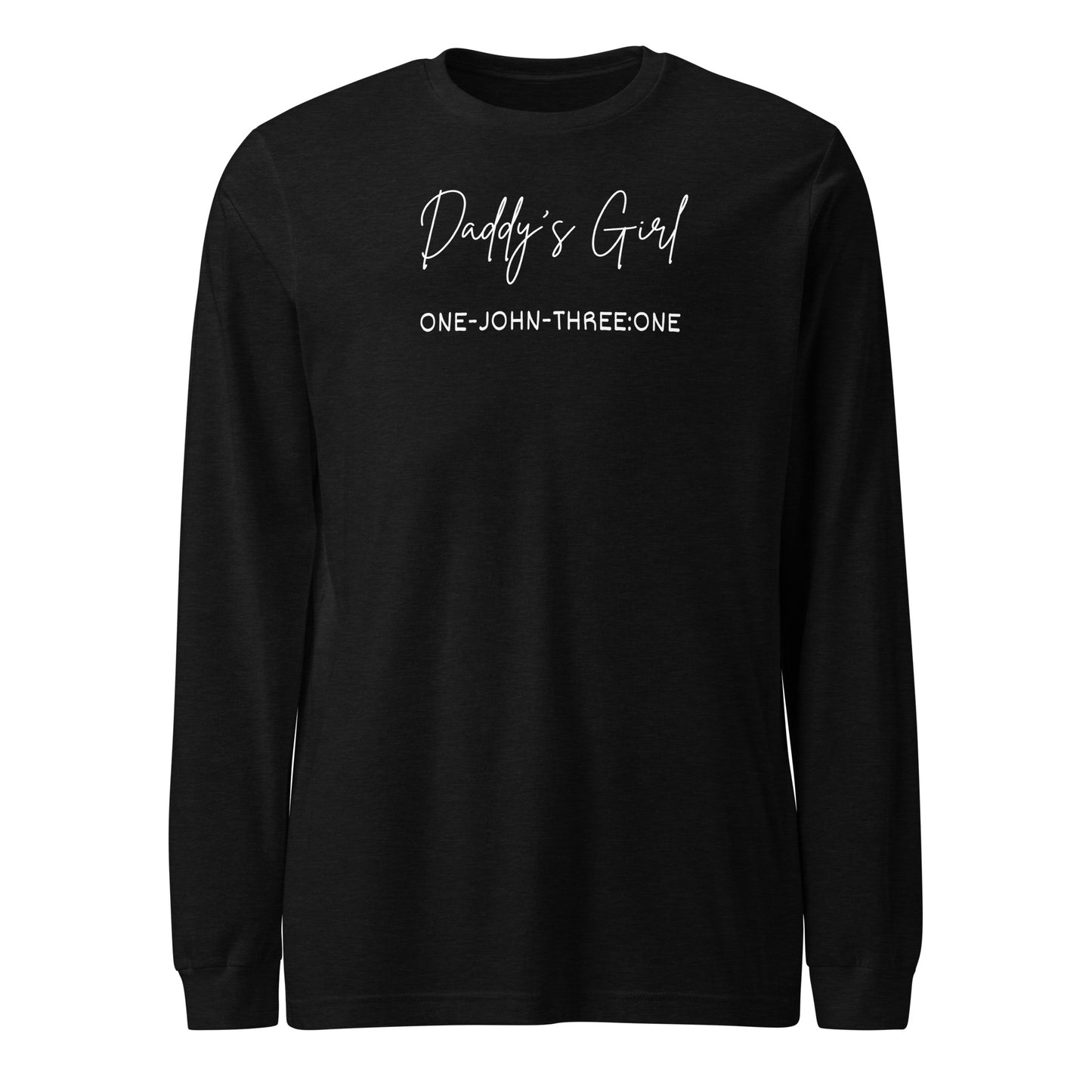 Daddy’s Girl long-sleeve t-shirt black heather