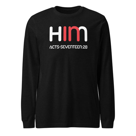 In Him long-sleeve t-shirt black heather