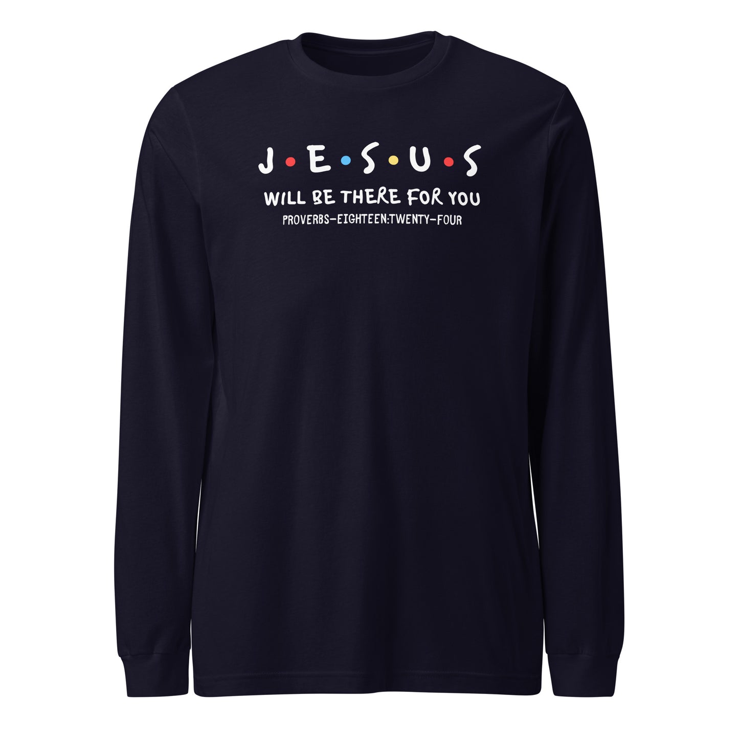 Jesus Is My Friend long-sleeve t-shirt navy blue