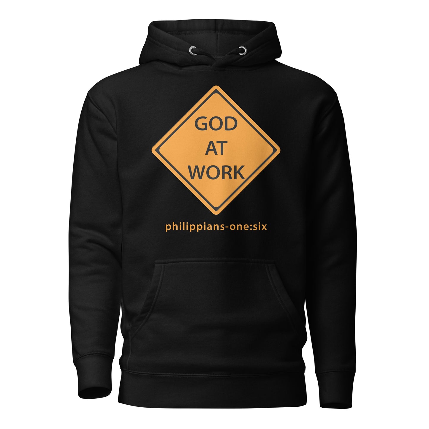 Caution…God At Work hoodie sweatshirt black