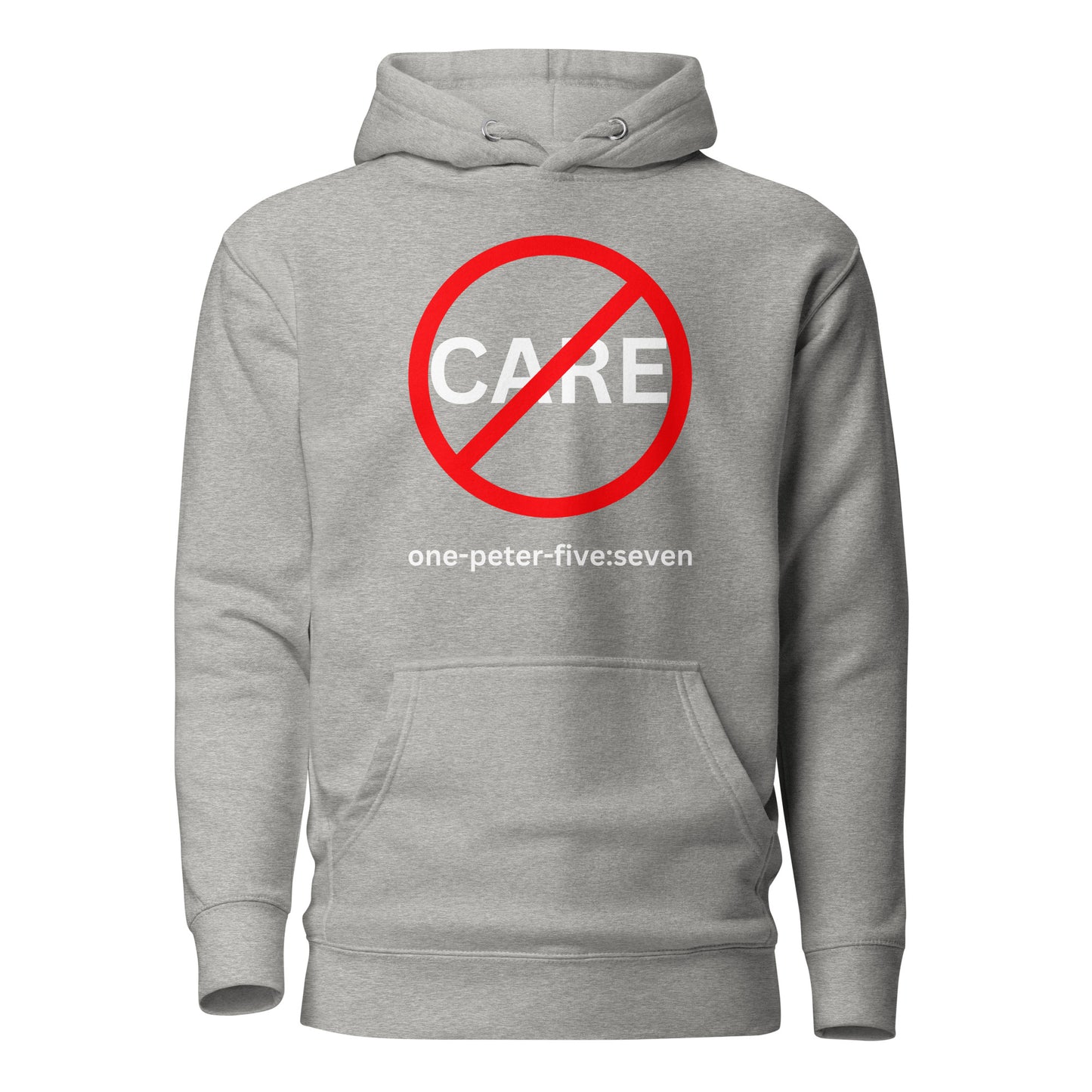 Don’t Care hoodie sweatshirt carbon gray