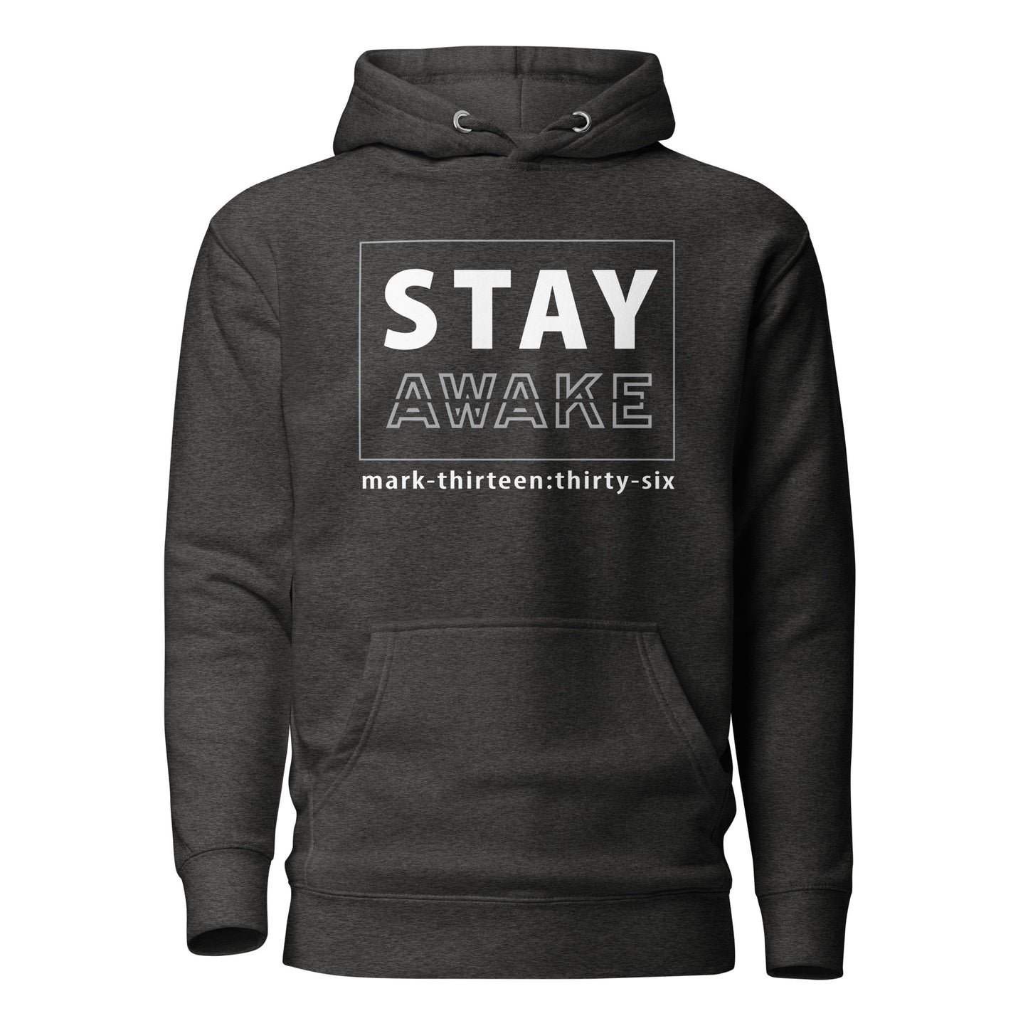 Stay Awake hoodie sweatshirt charcoal heather