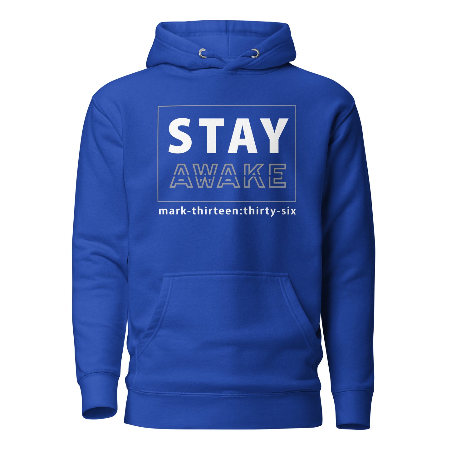 Stay Awake hoodie sweatshirt royal blue