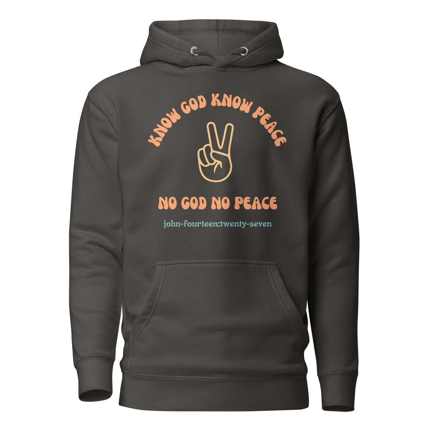 Know God Know Peace hoodie sweatshirt vintage black