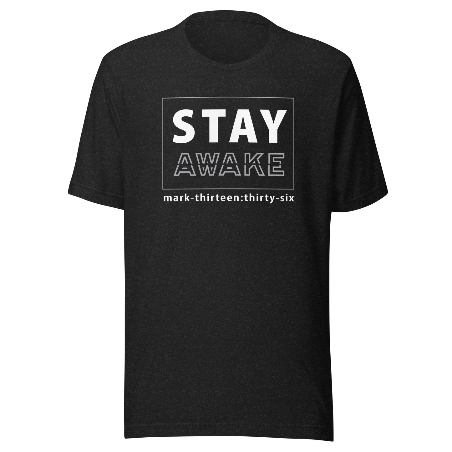 Stay Awake short sleeve t-shirt black heather