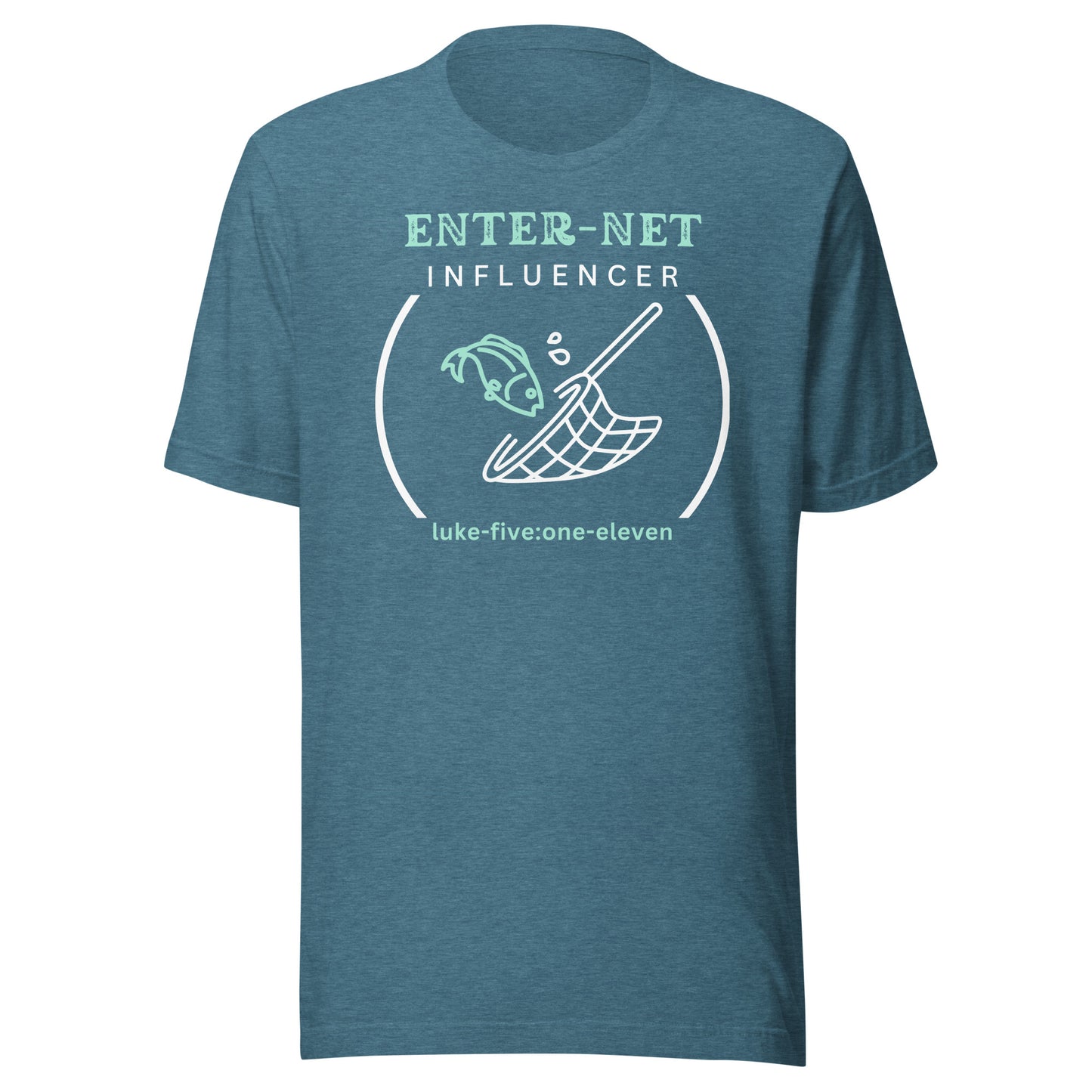 Enter-Net Influencer short sleeve t-shirt heather deep teal