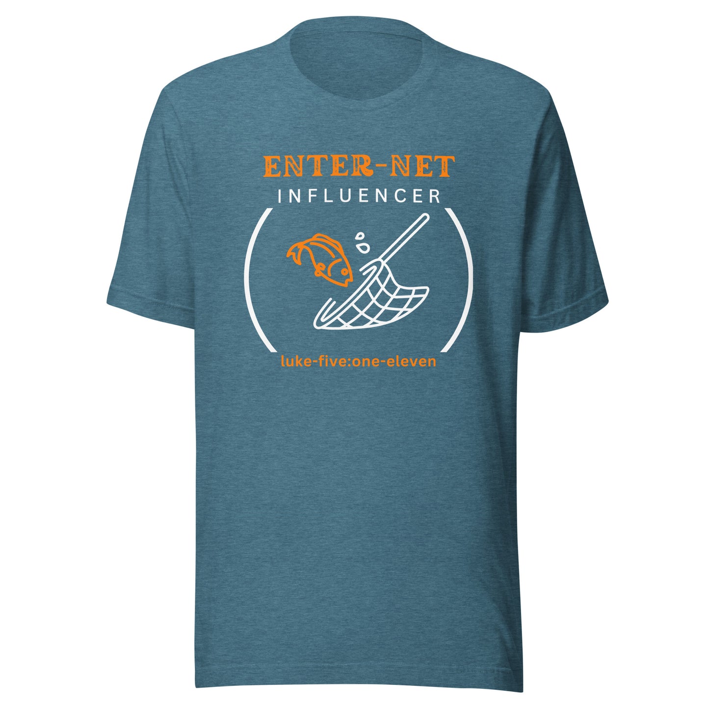Enter-Net Influencer short sleeve t-shirt heather deep teal
