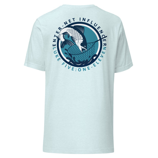 Enter-Net Influencer Fish Graphic heather ice blue back