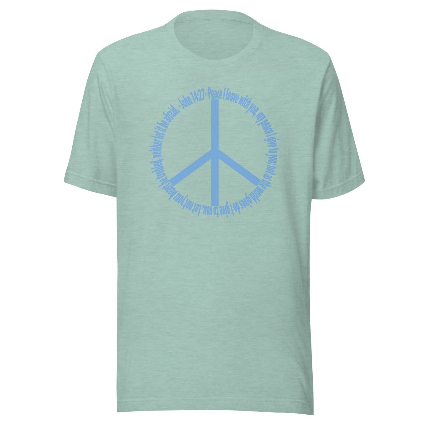 God’s Peace > World Peace short sleeve t-shirt heather prism dusty blue