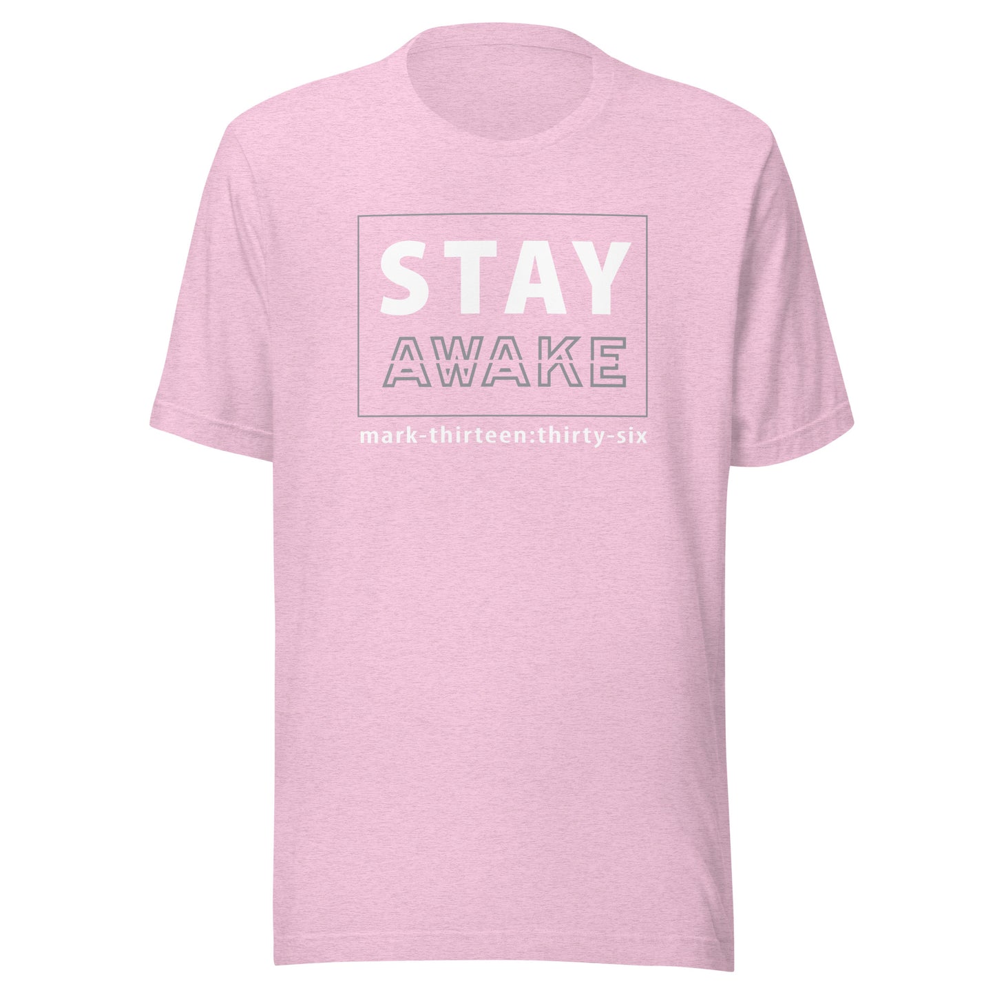 Stay Awake short sleeve t-shirt heather prism lilac
