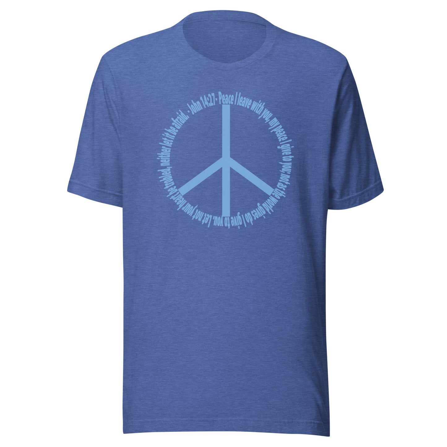 God’s Peace > World Peace short sleeve t-shirt heather true royal
