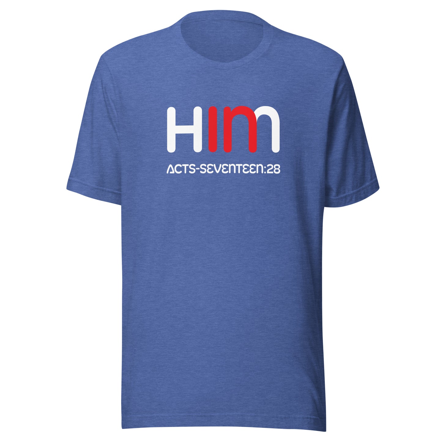 In Him short sleeve t-shirt heather true royal