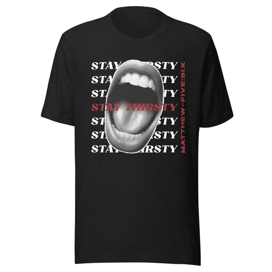 Thirsty t-shirt vintage black