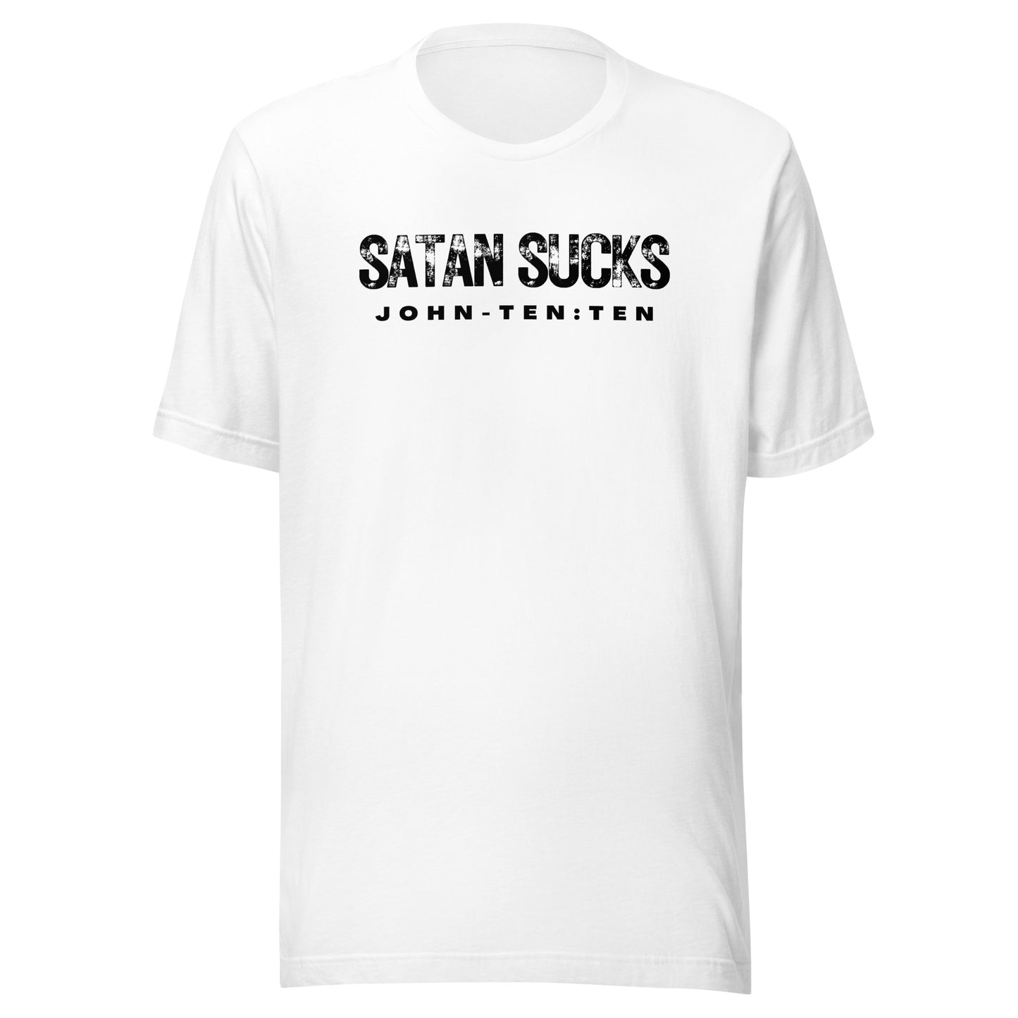 Satan Sucks short sleeve t-shirt white
