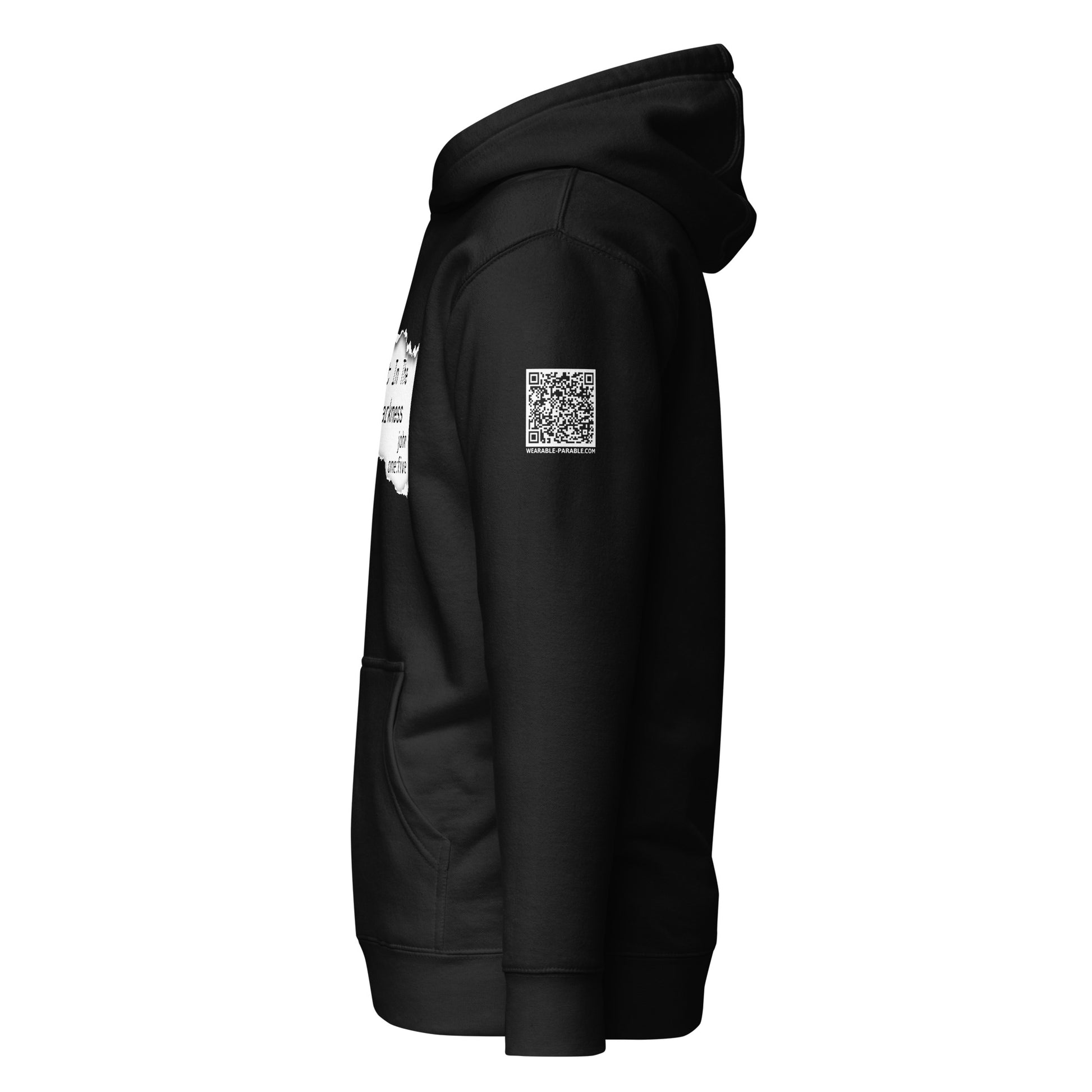 Light In The Darkness hooded sweatshirt sleeve black 