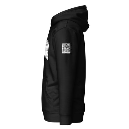The Darkness Will Not Win hooded sweatshirt sleeve black