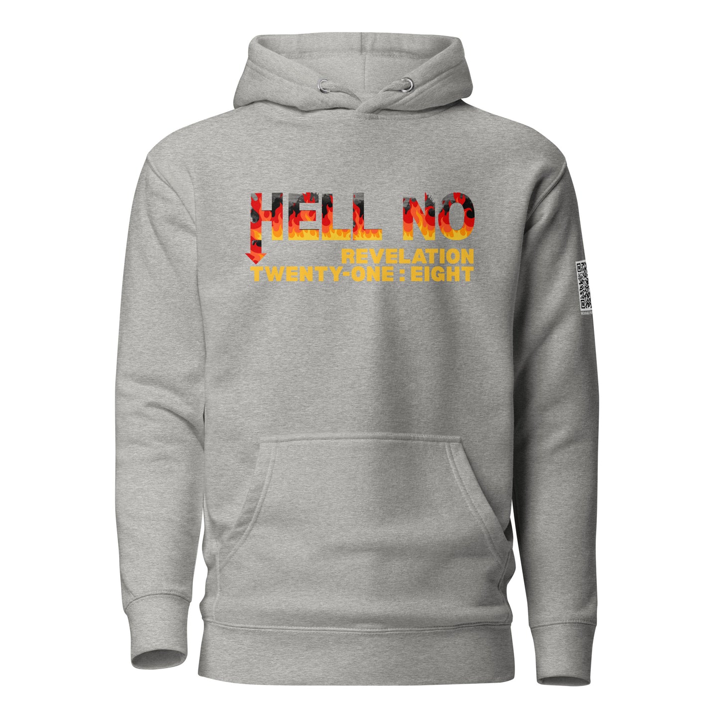 Hell No hoodie sweatshirt carbon gray