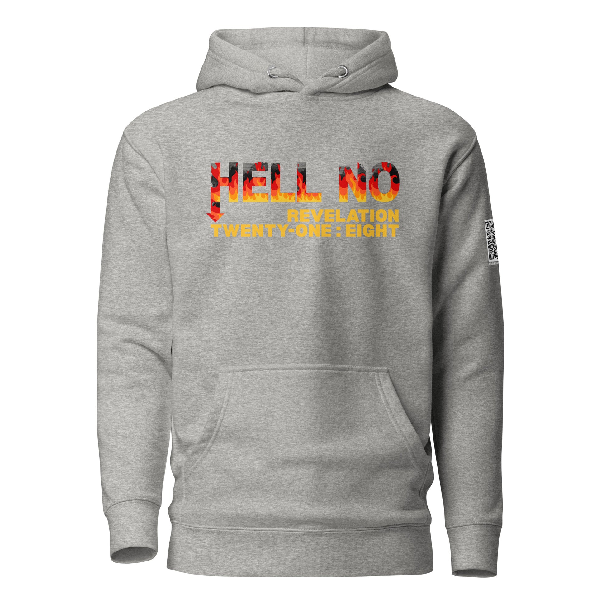 Hell No hoodie sweatshirt carbon gray