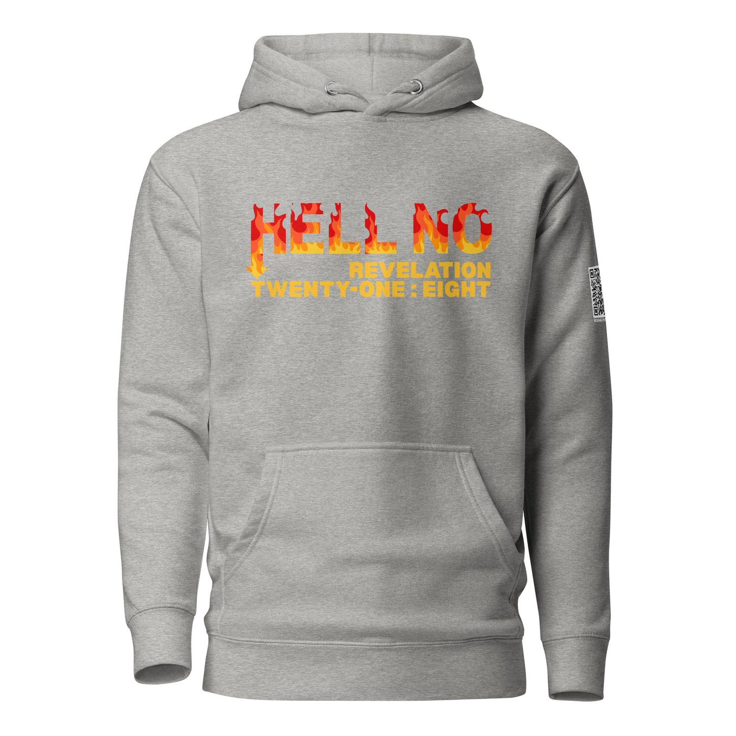Hell No hoodie sweatshirt carbon gray