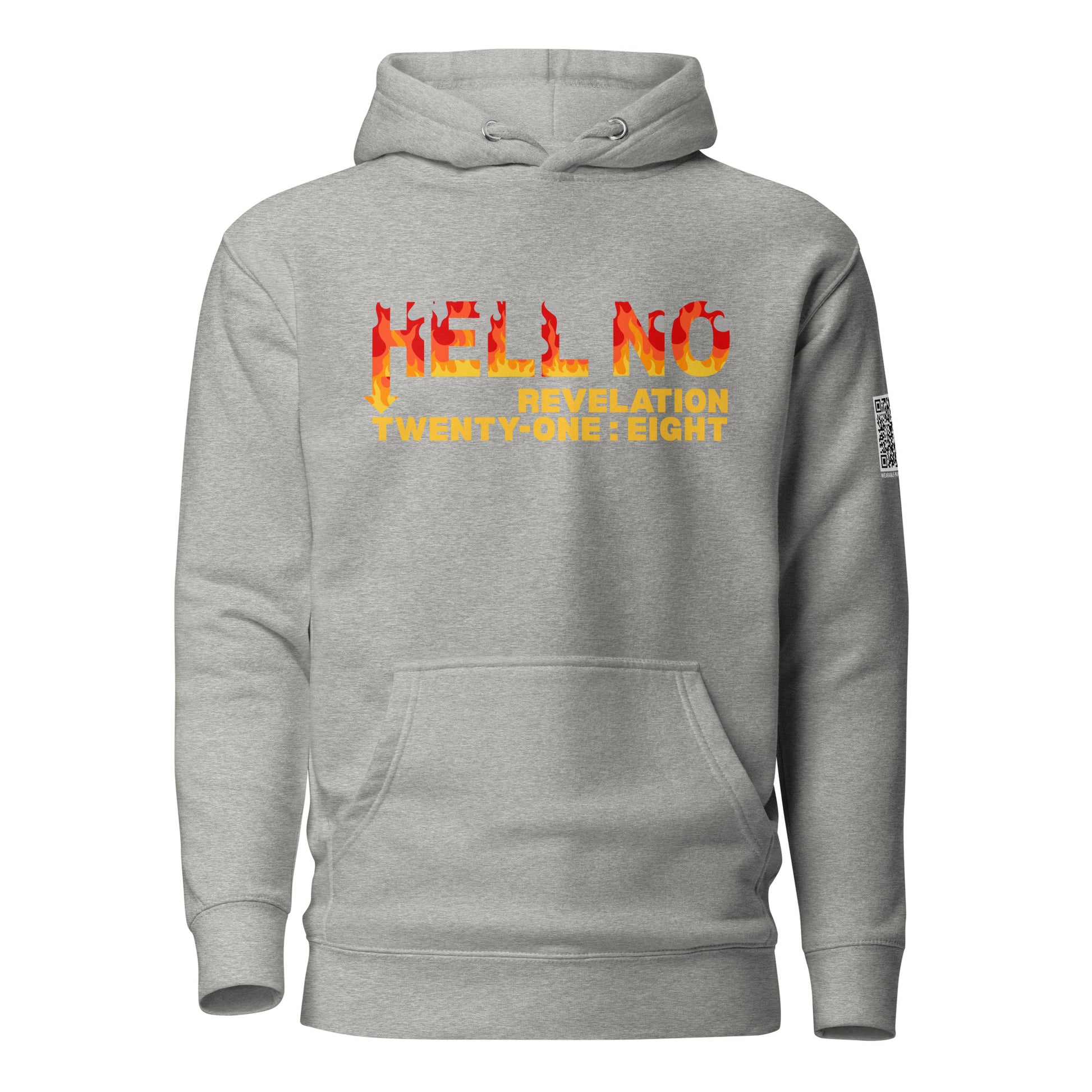 Hell No hoodie sweatshirt carbon gray