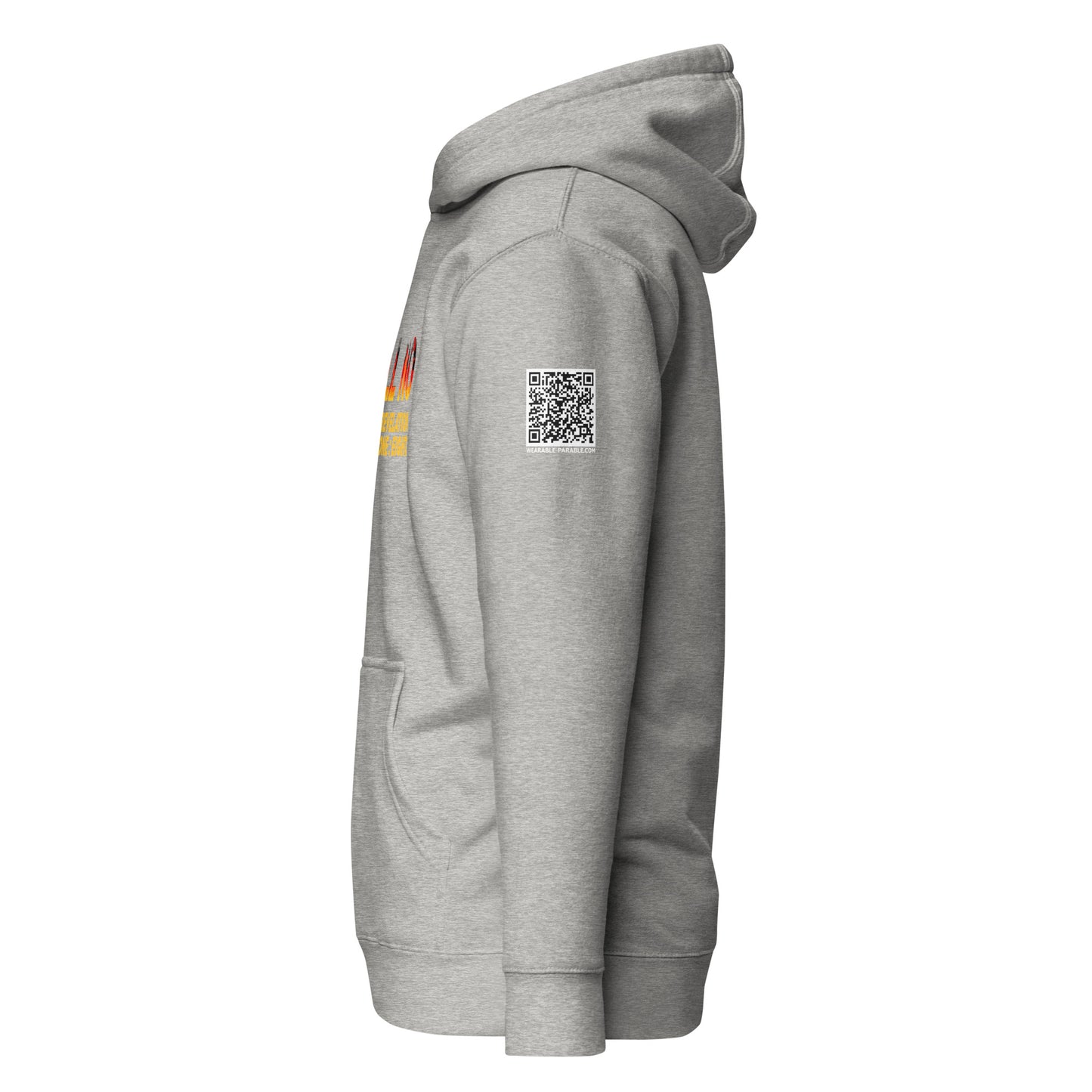 Hell No hoodie sweatshirt side carbon gray