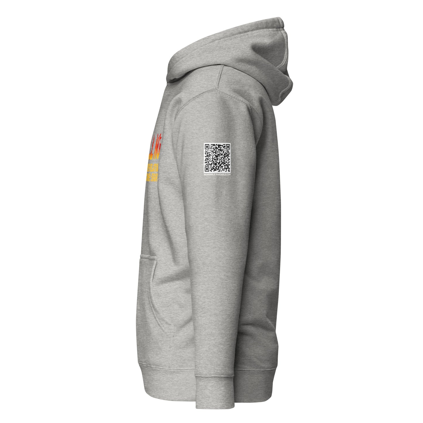 Hell No hoodie sweatshirt side carbon gray