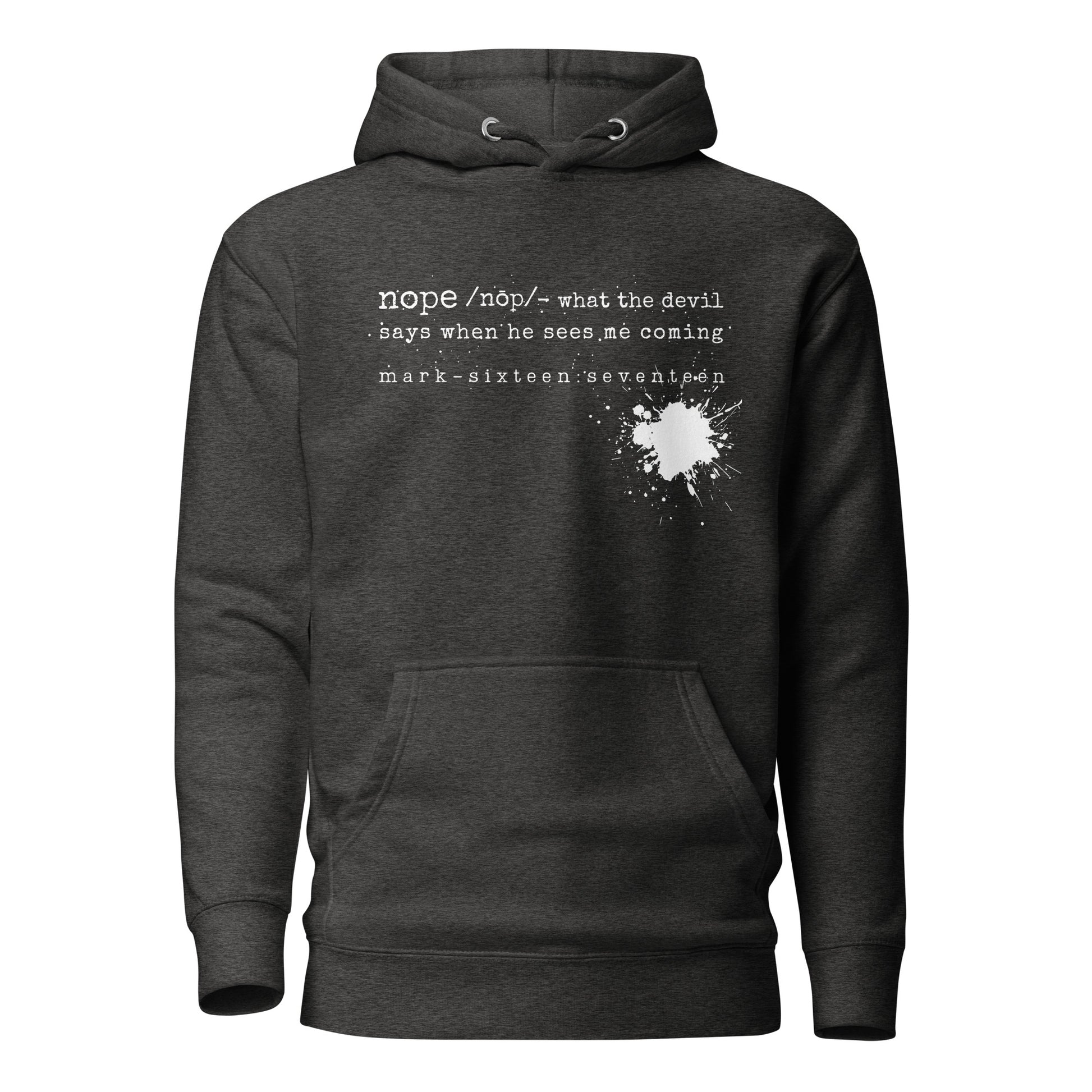 Nope hoodie sweatshirt charcoal heather