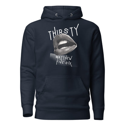 Thirsty hoodie sweatshirt navy blue