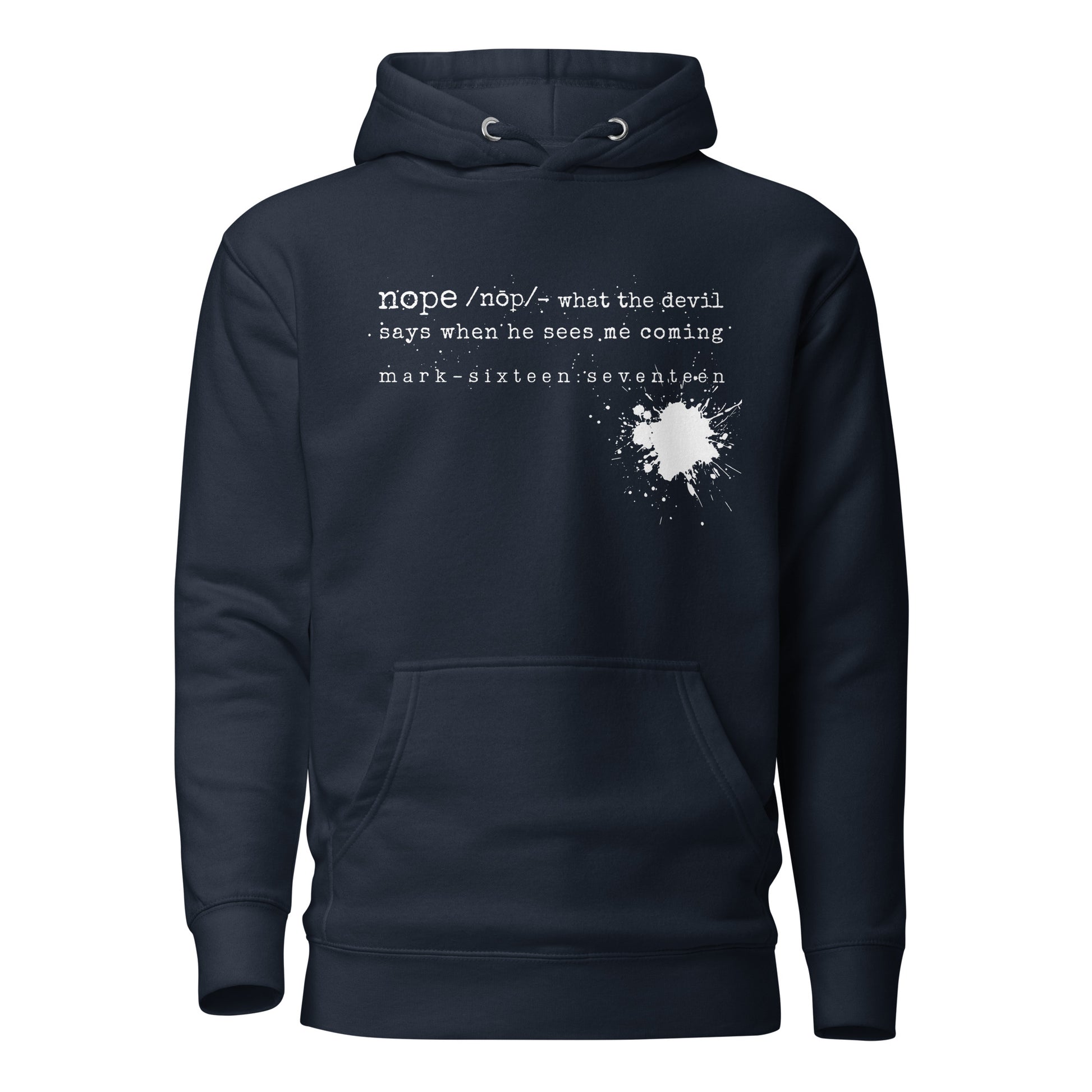 Nope hoodie sweatshirt navy blue