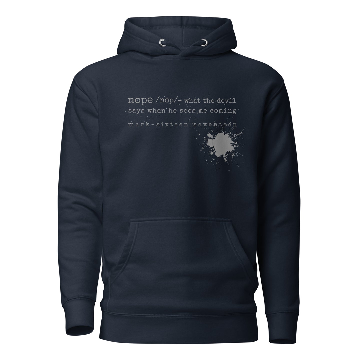 Nope hoodie sweatshirt navy blue