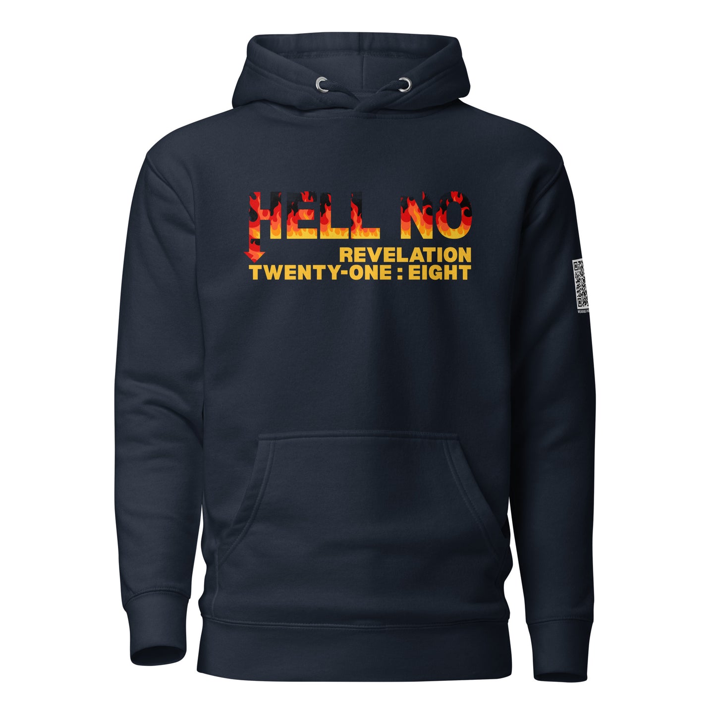 Hell No hoodie sweatshirt navy blue