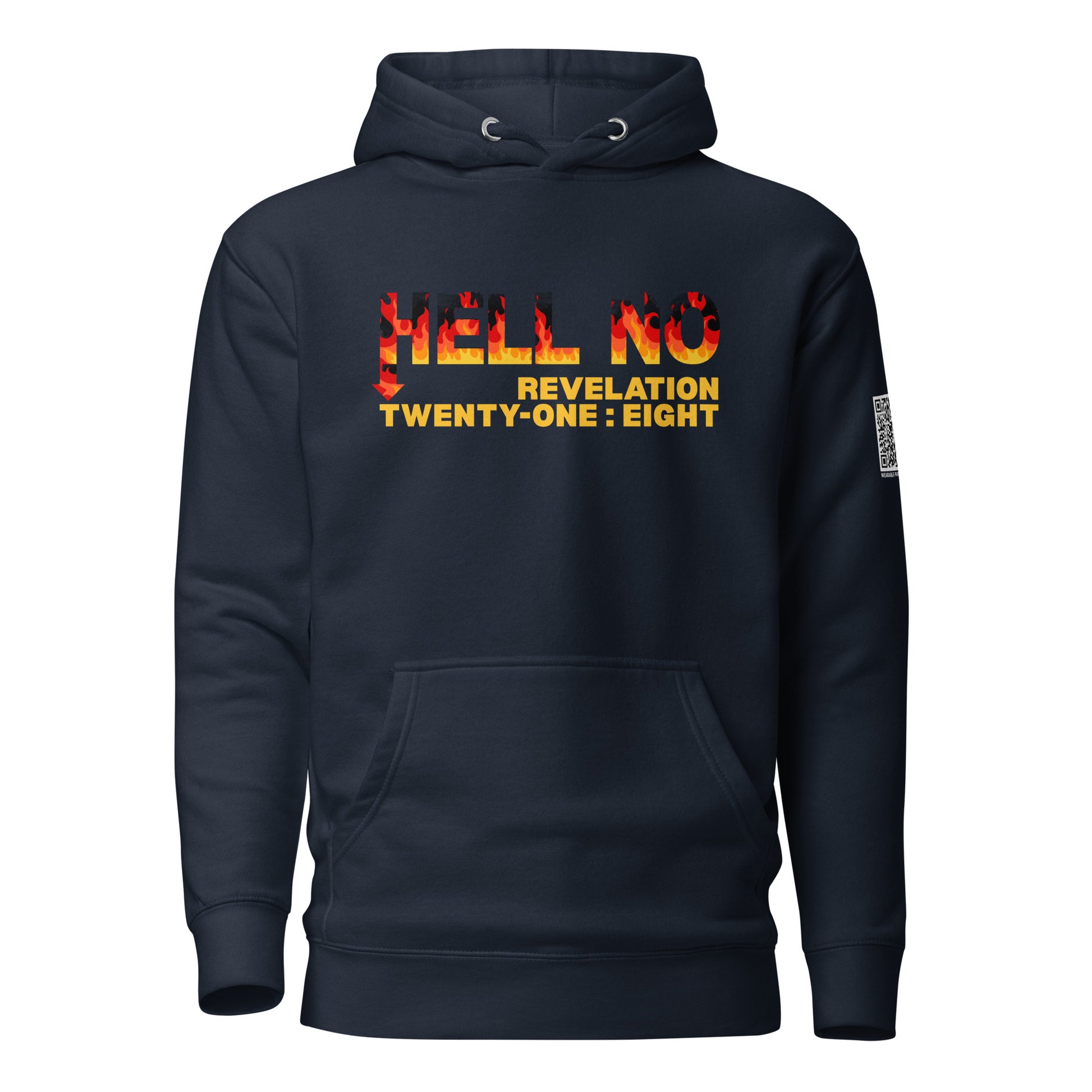 Hell No hoodie sweatshirt navy blue