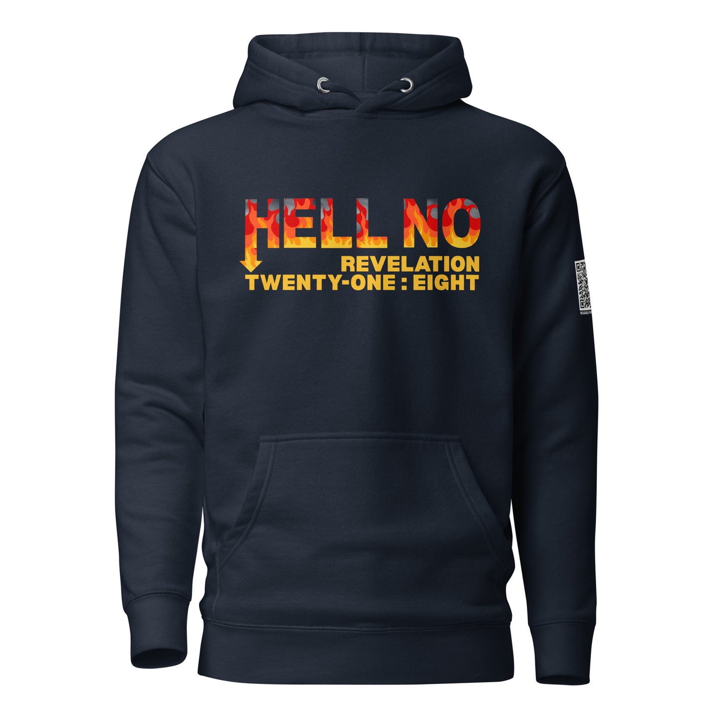 Hell No hoodie sweatshirt navy blue