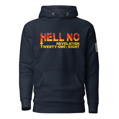 Hell No hoodie sweatshirt navy blue