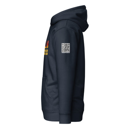 Hell No hoodie sweatshirt side navy blue
