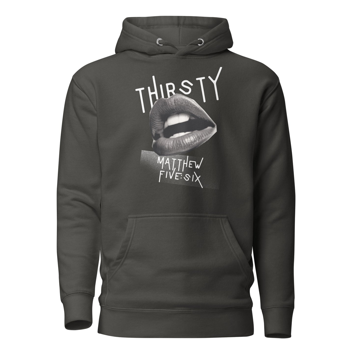 Thirsty hoodie sweatshirt vintage black